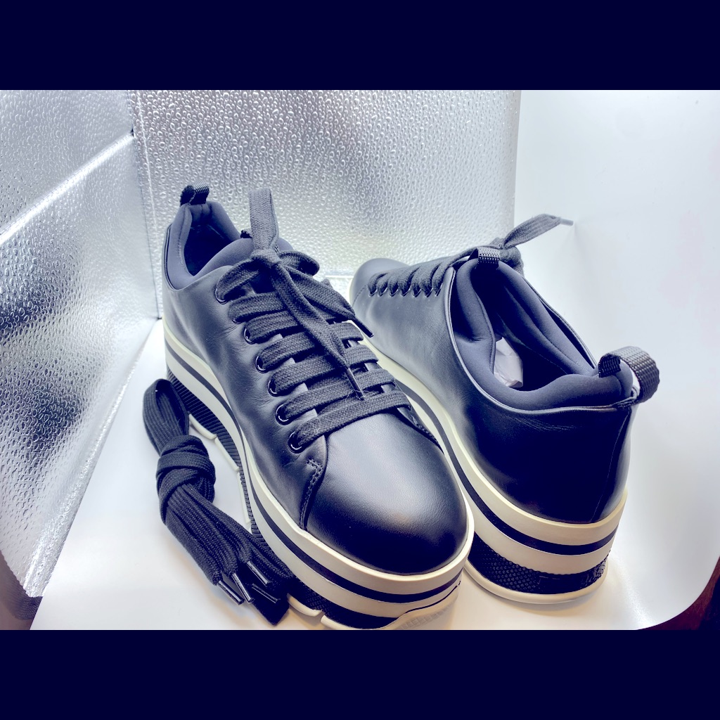Prada Leather Platform Sneakers